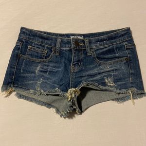 SOLD mossimo low rise cutoff denim shorts